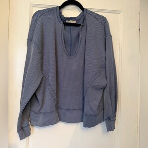 Free People Waffle Thermal Top